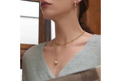  Modern Muse - Ketten mit Anhänger - Silber / 14kt GP - Perle - 46-50 cm